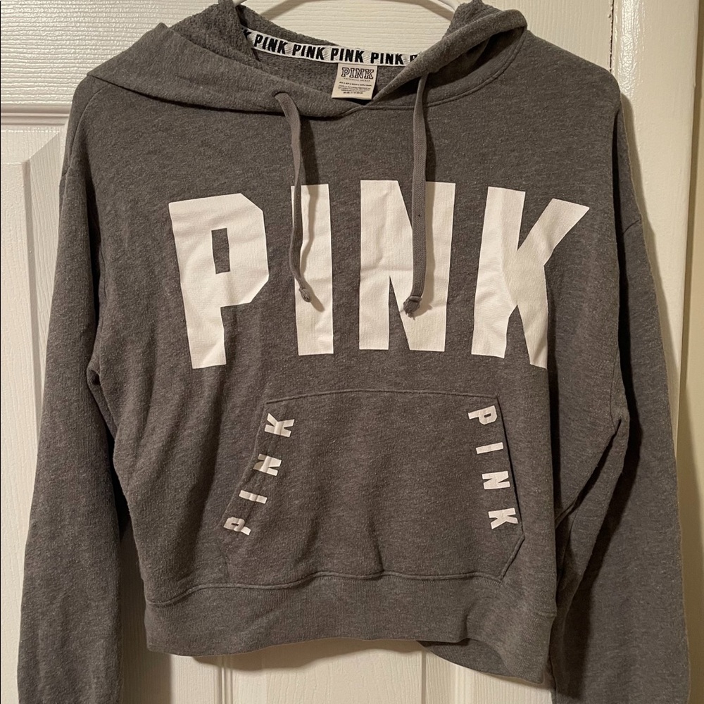 Pink by VS Grey Pullover Hoodie